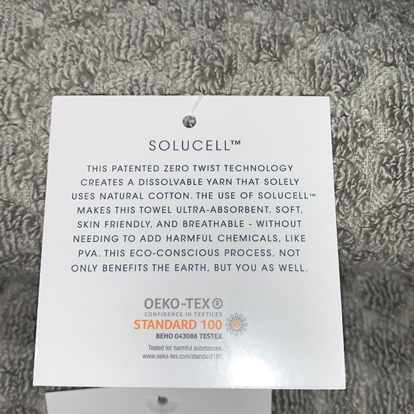 common THREAD 100% Zero Twist Cotton Towel Set 6-Piece Quick Dry Ultra Absorbent - Picture 5 of 12